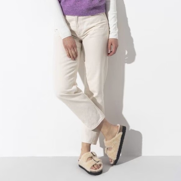 Birkenstock Papillio | Women’s Cream Teddy Bear Sherpa Lined Arizona Sandals, 10 - Picture 16 of 16